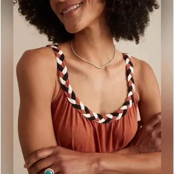 New! Marine‎ Layer Andrea Knit Midi Dress in Baked Clay, size M - Picture 3 of 16